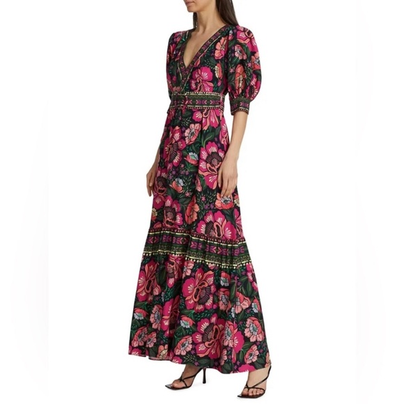Farm Rio Flowers Garden Maxi dress - Picture 3 of 12